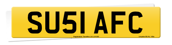 Registration number SU51 AFC